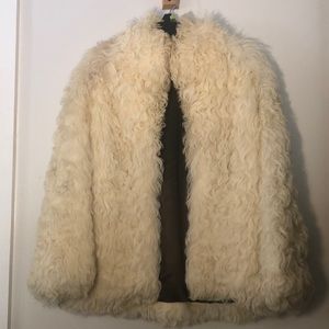 Sheep Fur coat, lined, size 4